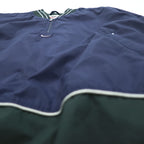 NIKE 90s Vintage Half-Zip Track Jacket, Jersey, Size L, Green/Blue, Center Swoosh, Silver Tag