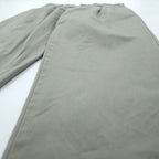 LANDS' END 2タック ワイド チノパンツ スラックス L ベージュ プリーツ ダブルカフス TRADITIONAL FIT
