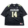 Nike Team Sports Football Jersey Black Mesh Made in USA Size L