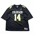 Nike Team Sports Football Jersey Black Mesh Made in USA Size L
