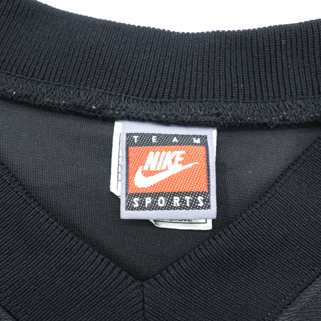 Nike Team Sports Football Jersey Black Mesh Made in USA Size L