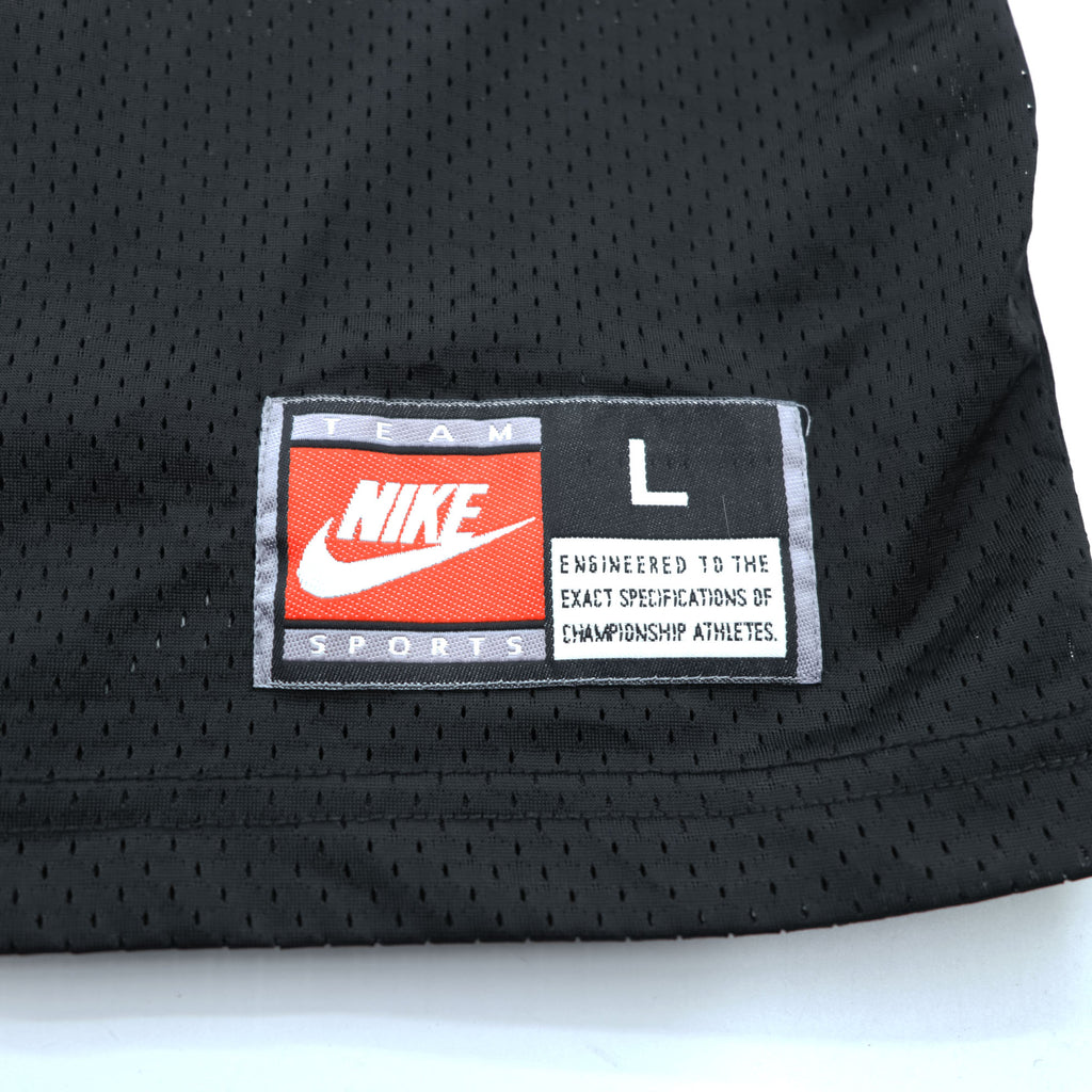 Nike Team Sports Football Jersey Black Mesh Made in USA Size L