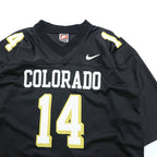 Nike Team Sports Football Jersey Black Mesh Made in USA Size L
