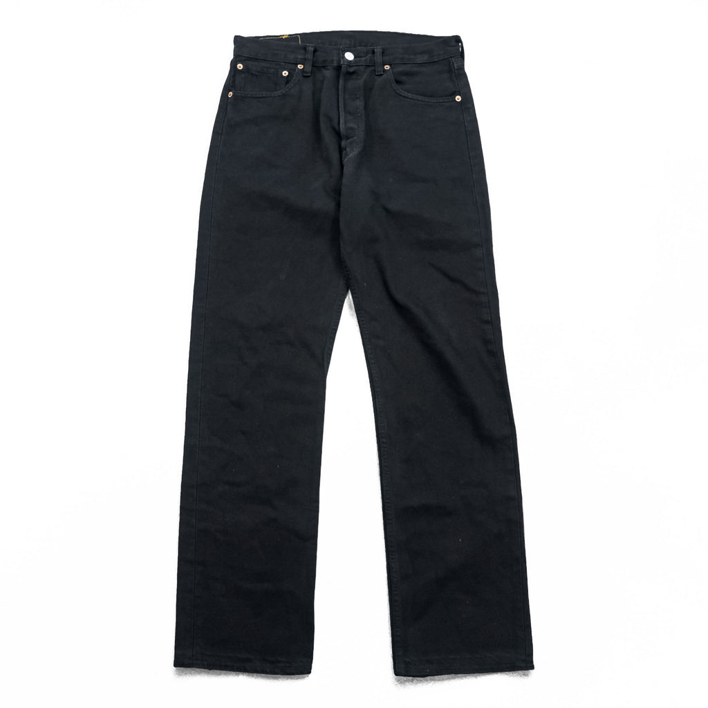 Vintage 00s Euro Levi Strauss 501 Button Fly Jeans Black L Made in Turkey 00501 0165