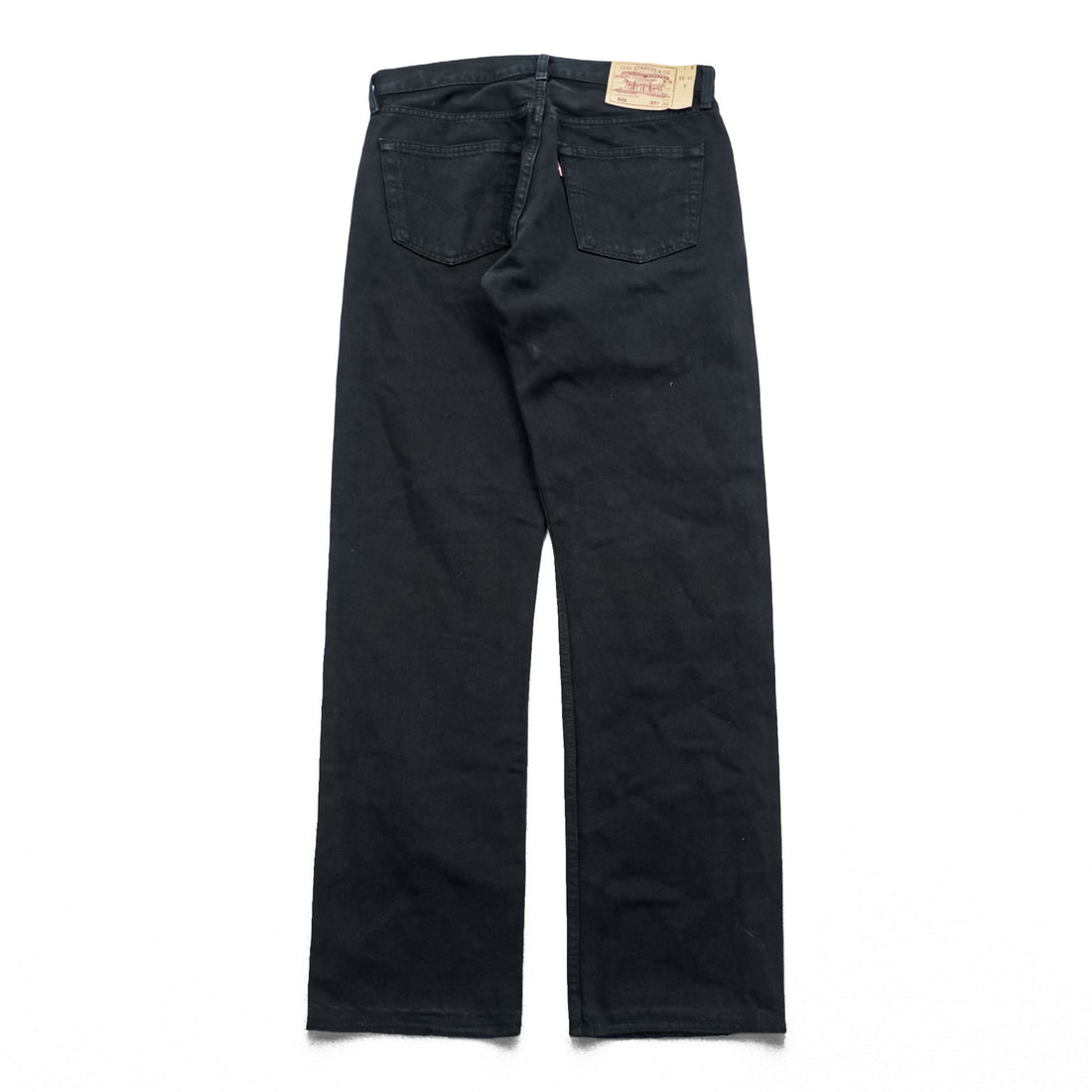 Vintage 00s Euro Levi Strauss 501 Button Fly Jeans Black L Made in Turkey 00501 0165