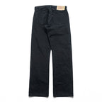 Vintage 00s Euro Levi Strauss 501 Button Fly Jeans Black L Made in Turkey 00501 0165