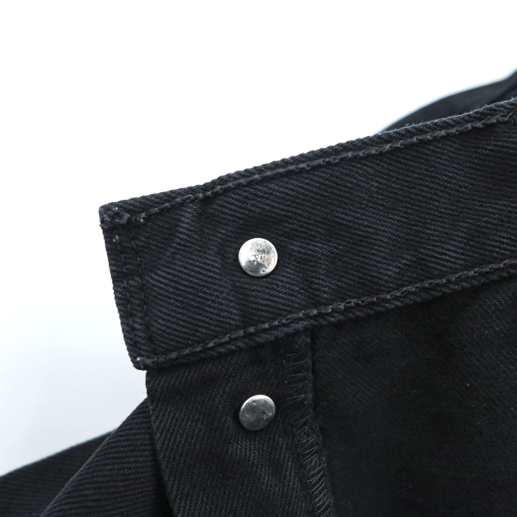 Vintage 00s Euro Levi Strauss 501 Button Fly Jeans Black L Made in Turkey 00501 0165
