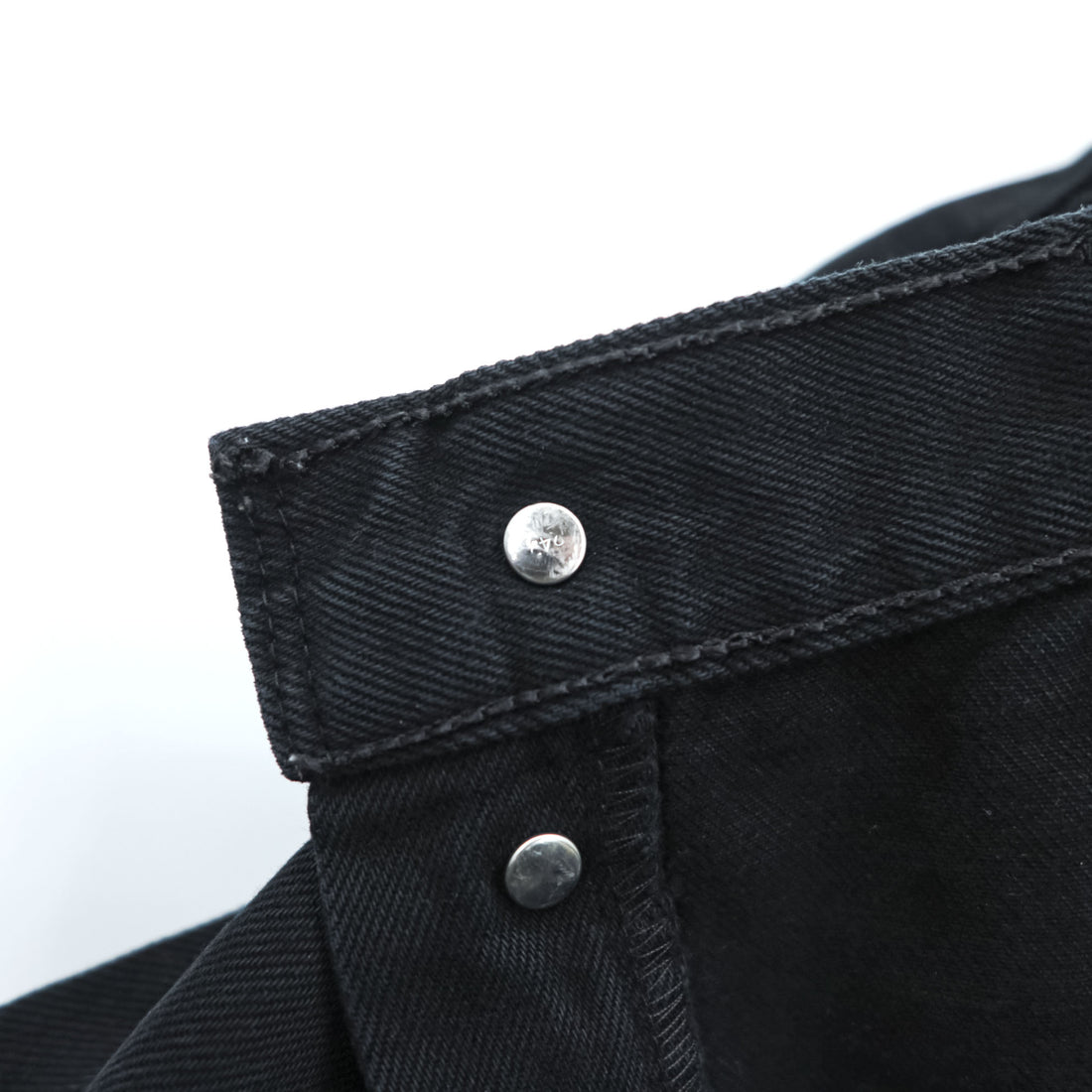 Vintage 00s Euro Levi Strauss 501 Button Fly Jeans Black L Made in Turkey 00501 0165