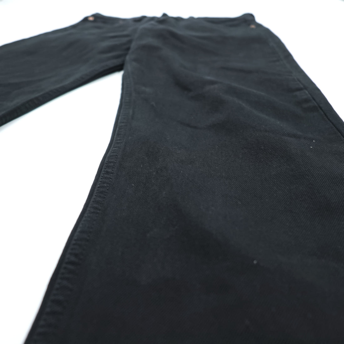 Vintage 00s Euro Levi Strauss 501 Button Fly Jeans Black L Made in Turkey 00501 0165