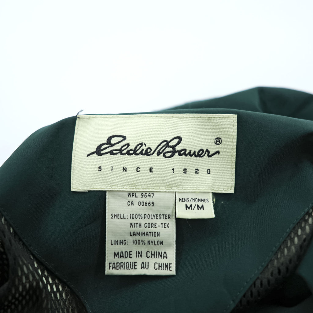 Eddie Bauer 90s Vintage Mountain Parka Shell Rain Jacket, Size M, Green, Gore-Tex, Waterproof, Drawcord