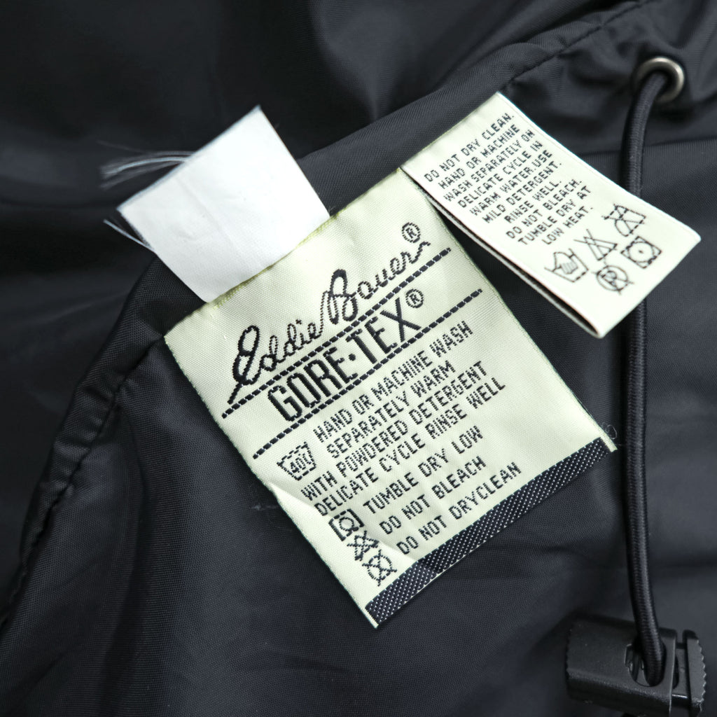 Eddie Bauer 90s Vintage Mountain Parka Shell Rain Jacket, Size M, Green, Gore-Tex, Waterproof, Drawcord