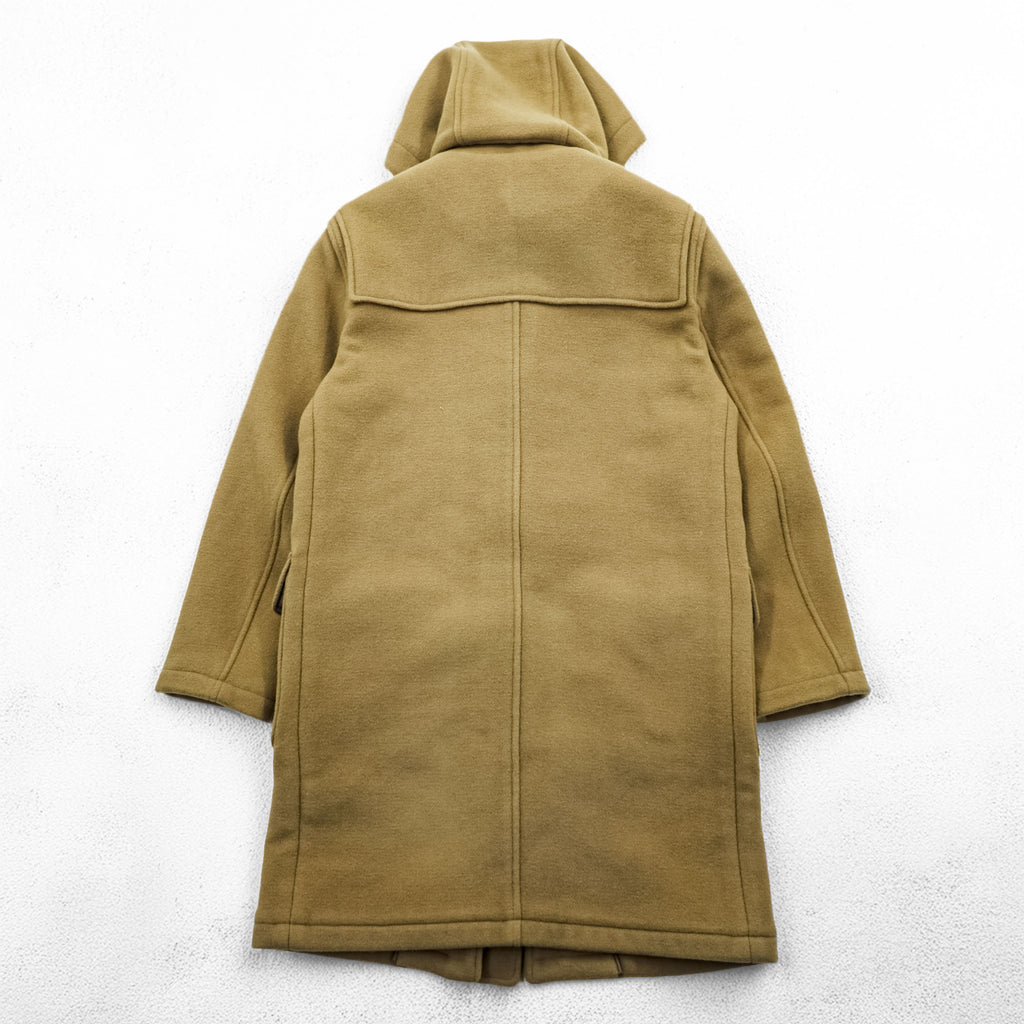 Brooks Brothers 346 ジップアップ ダッフルコート 170 L メルトンウール キャメル ブラウン フード着脱 タータンチェック裏地