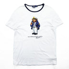Polo Ralph Lauren Polo Bear Sailor Captain Ringer T-Shirt White Navy Slim Fit