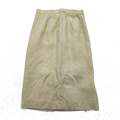 BURBERRY 90年代 ヴィンテージ リネン タイト スカート M ベージュ