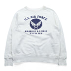 BUZZ RICKSON'S 日本製 U.S.AIR FORCE スウェット トレーナー L ホワイト 染み込みプリント コットン