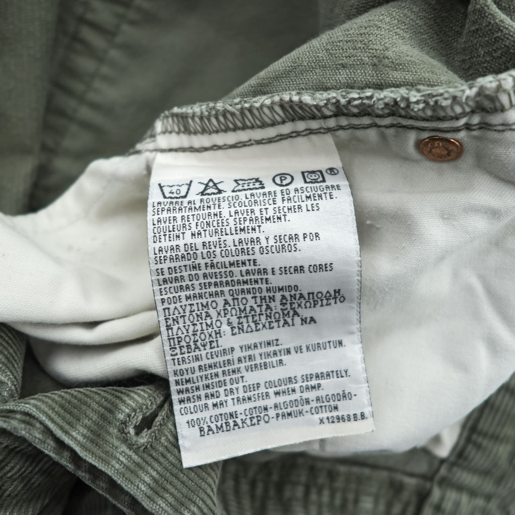 Levi's 90年代 ヴィンテージ ユーロリーバイス 551 コーデュロイパンツ M カーキ 白タブ ボタンフライ 551 6970 クロアチア製