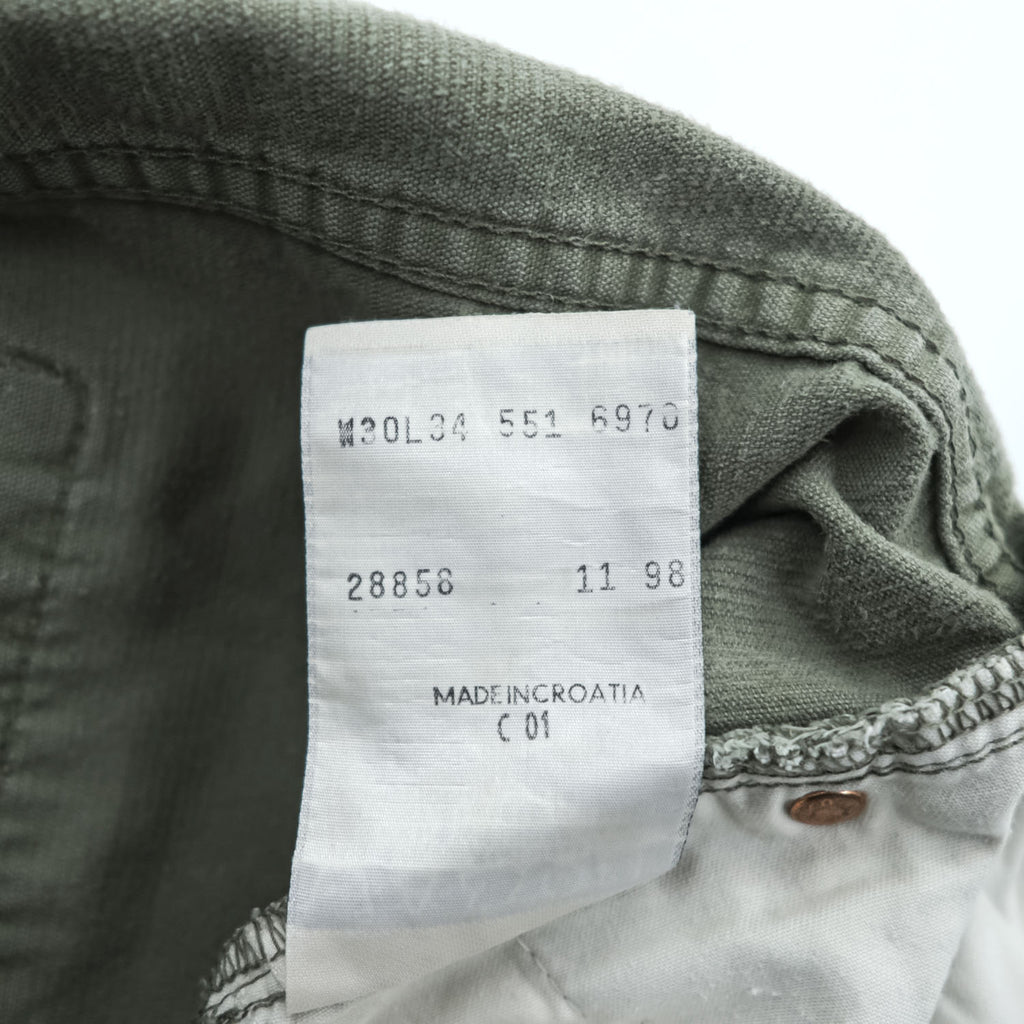 Levi's 90年代 ヴィンテージ ユーロリーバイス 551 コーデュロイパンツ M カーキ 白タブ ボタンフライ 551 6970 クロアチア製