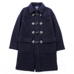 Brooks Brothers Zip-up Duffle Coat, Size L, Melton Wool Navy, Detachable Hoodie, 346