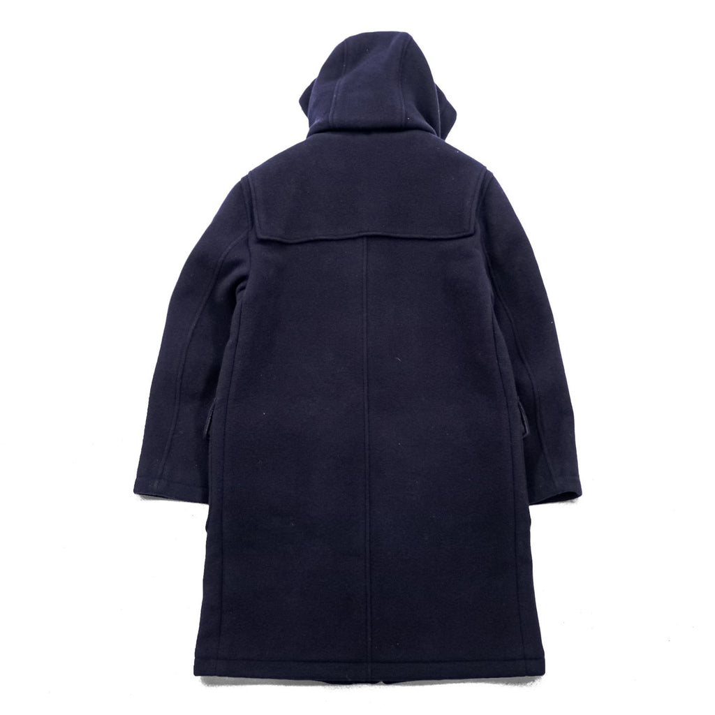 Brooks Brothers Zip-up Duffle Coat, Size L, Melton Wool Navy, Detachable Hoodie, 346