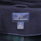 Brooks Brothers Zip-up Duffle Coat, Size L, Melton Wool Navy, Detachable Hoodie, 346