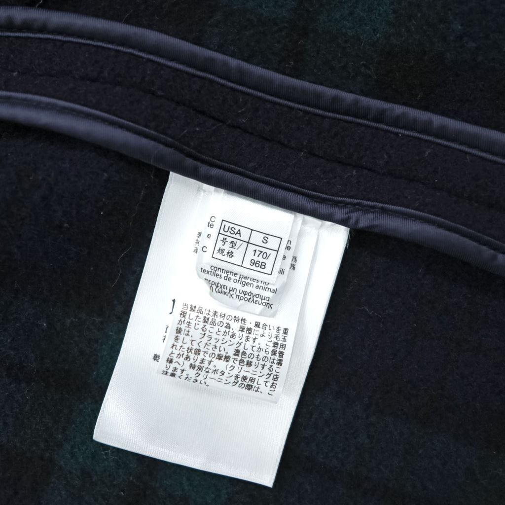 Brooks Brothers Zip-up Duffle Coat, Size L, Melton Wool Navy, Detachable Hoodie, 346