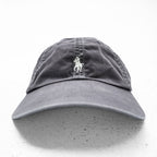 Polo Ralph Lauren cap, gray, small pony logo embroidery, vintage finish.