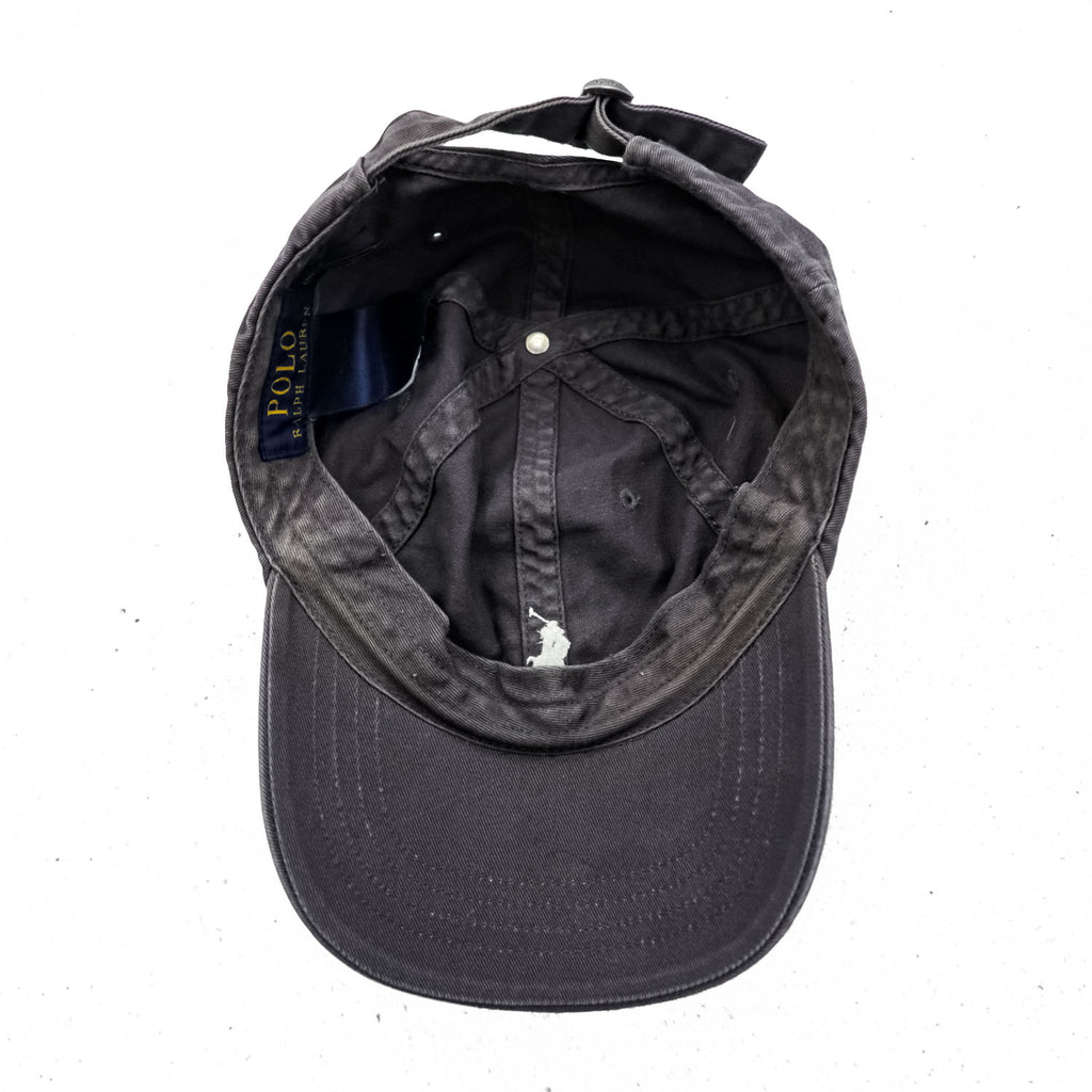 Polo Ralph Lauren cap, gray, small pony logo embroidery, vintage finish.