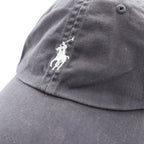 Polo Ralph Lauren cap, gray, small pony logo embroidery, vintage finish.