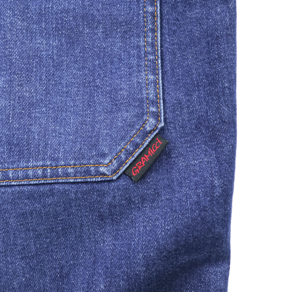 GRAMICCI Stretch Denim Loose Tapered Ridge Pants Denim Pants Jeans M Indigo Blue Wide Dark Blue Climbing 2025AW G5SU-P083