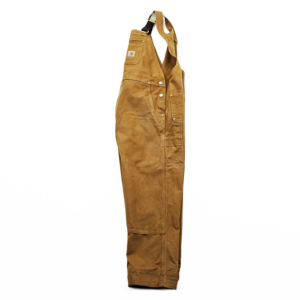 Carhartt ビッグサイズ R01-M ダック ビブ オーバーオール キャメル ブラウン ダブルニー コットン キャンバス Relaxed Fit メキシコ製 W42 L32 3XL