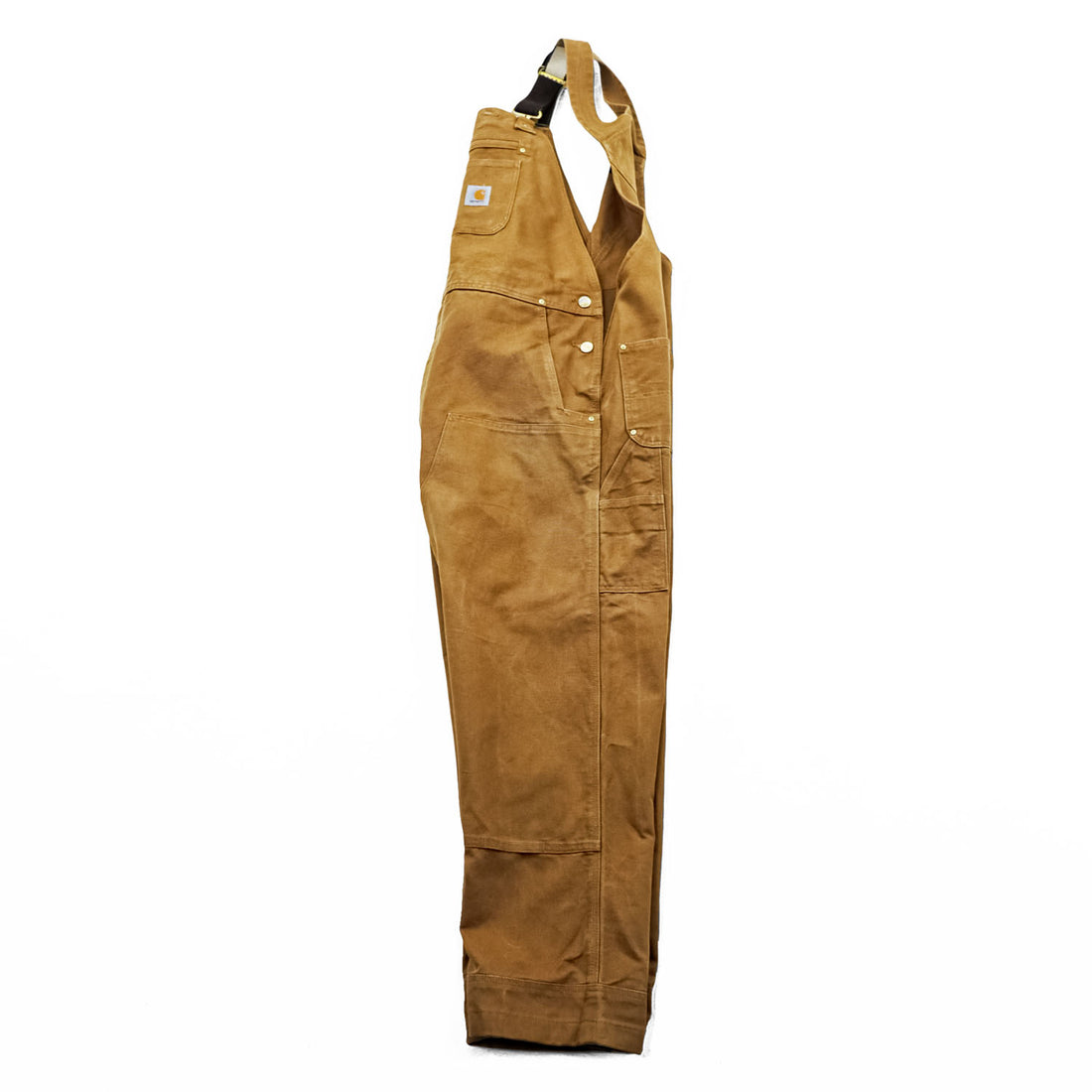 Carhartt ビッグサイズ R01-M ダック ビブ オーバーオール キャメル ブラウン ダブルニー コットン キャンバス Relaxed Fit メキシコ製 W42 L32 3XL