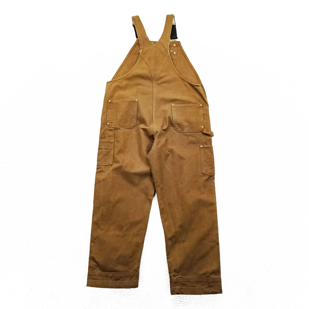 Carhartt ビッグサイズ R01-M ダック ビブ オーバーオール キャメル ブラウン ダブルニー コットン キャンバス Relaxed Fit メキシコ製 W42 L32 3XL