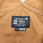 Carhartt ビッグサイズ R01-M ダック ビブ オーバーオール キャメル ブラウン ダブルニー コットン キャンバス Relaxed Fit メキシコ製 W42 L32 3XL