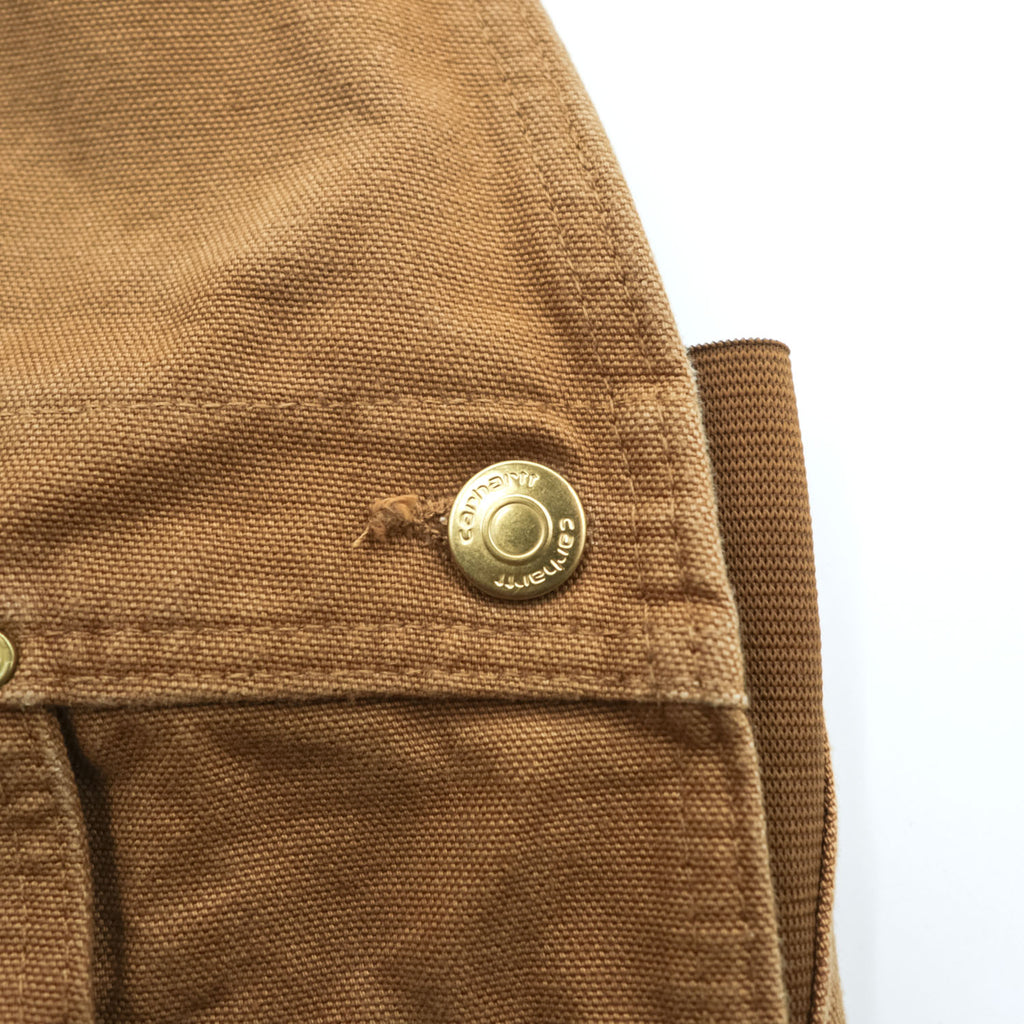 Carhartt ビッグサイズ R01-M ダック ビブ オーバーオール キャメル ブラウン ダブルニー コットン キャンバス Relaxed Fit メキシコ製 W42 L32 3XL