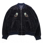 BY GLADHAND HOTSY TOTSY Pile Souvenir Jacket Black Embroidered Hula Girl Japan XL