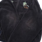 BY GLADHAND HOTSY TOTSY Pile Souvenir Jacket Black Embroidered Hula Girl Japan XL
