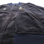 BY GLADHAND HOTSY TOTSY Pile Souvenir Jacket Black Embroidered Hula Girl Japan XL