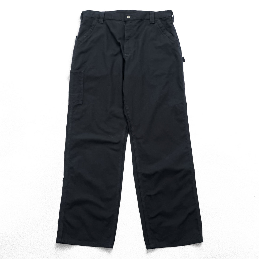 Carhartt B151 BLK Black Canvas Carpenter Work Pants Loose Original Fit Made in Mexico 38x32