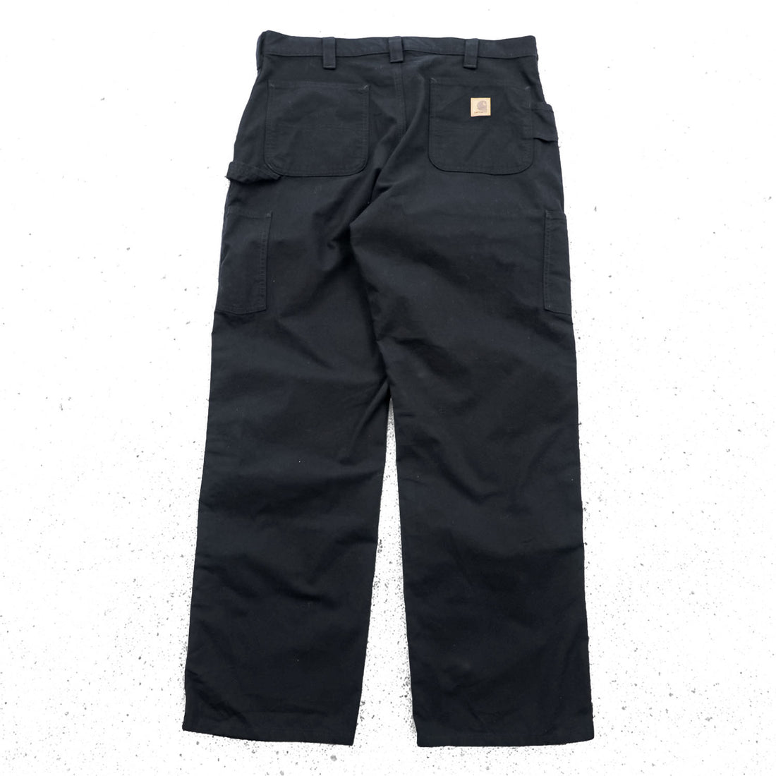 Carhartt B151 BLK Black Canvas Carpenter Work Pants Loose Original Fit Made in Mexico 38x32