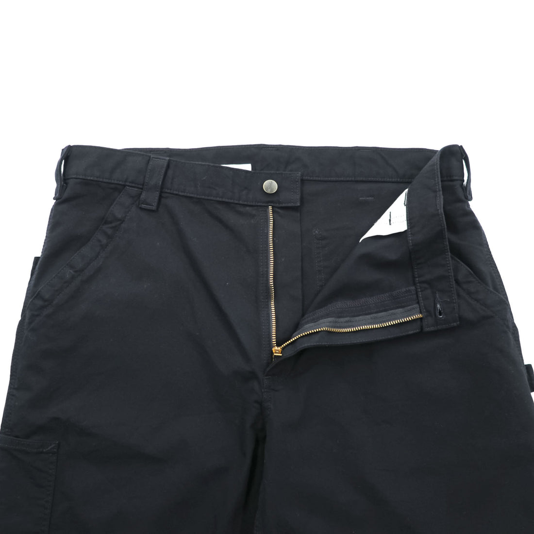 Carhartt B151 BLK Black Canvas Carpenter Work Pants Loose Original Fit Made in Mexico 38x32