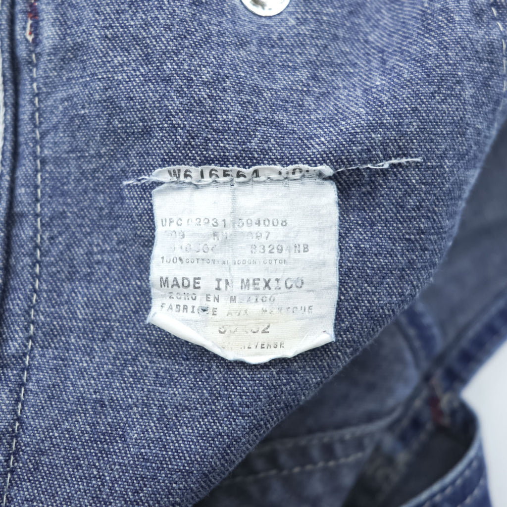 Dickies Denim Bib Overalls Indigo Workwear Made in Mexico Cotton