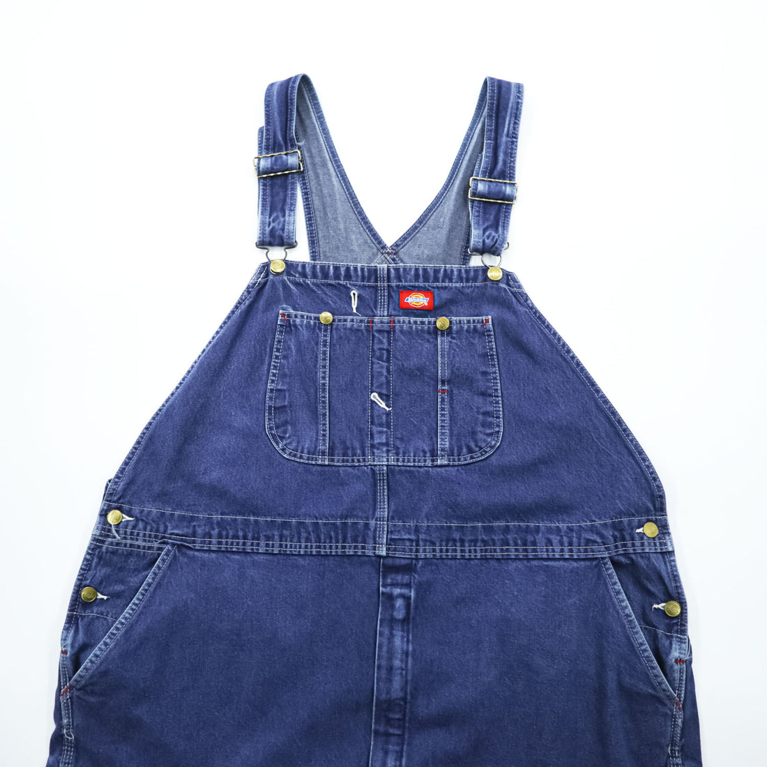 Dickies Denim Bib Overalls Indigo Workwear Made in Mexico Cotton