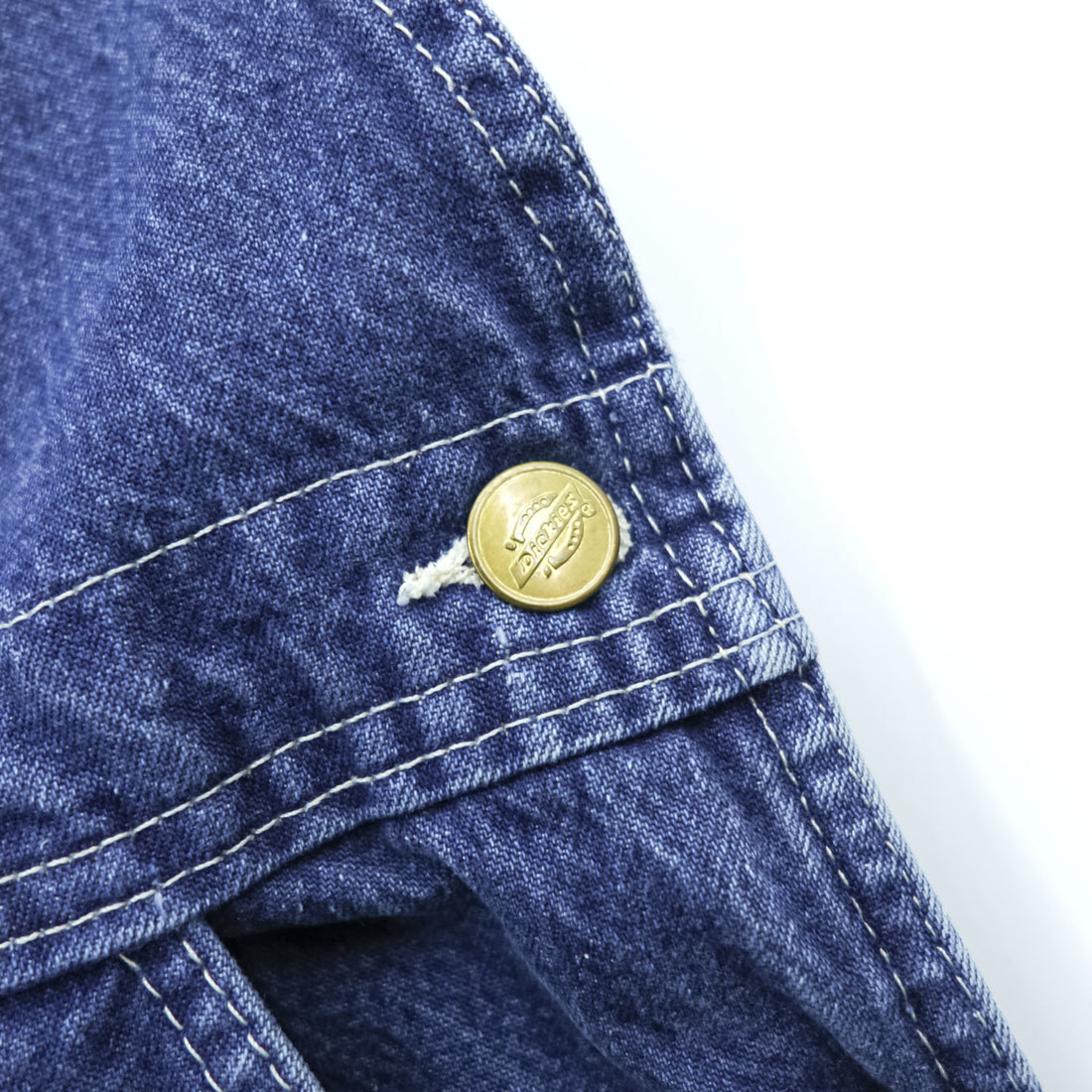 Dickies Denim Bib Overalls Indigo Workwear Made in Mexico Cotton