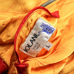IOLANI リバーシブル スカジャン スーベニアジャケット L サテン レーヨン ネイビー ゴールド 刺繍 花火 居楽仁