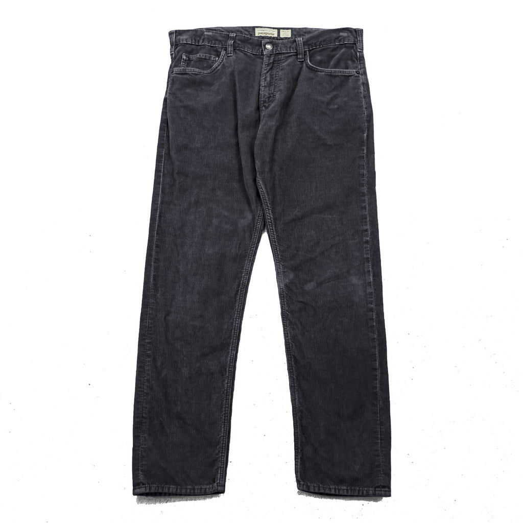 Patagonia Corduroy Pants Charcoal Gray Organic Cotton Straight Leg 36x32 Made in Sri Lanka