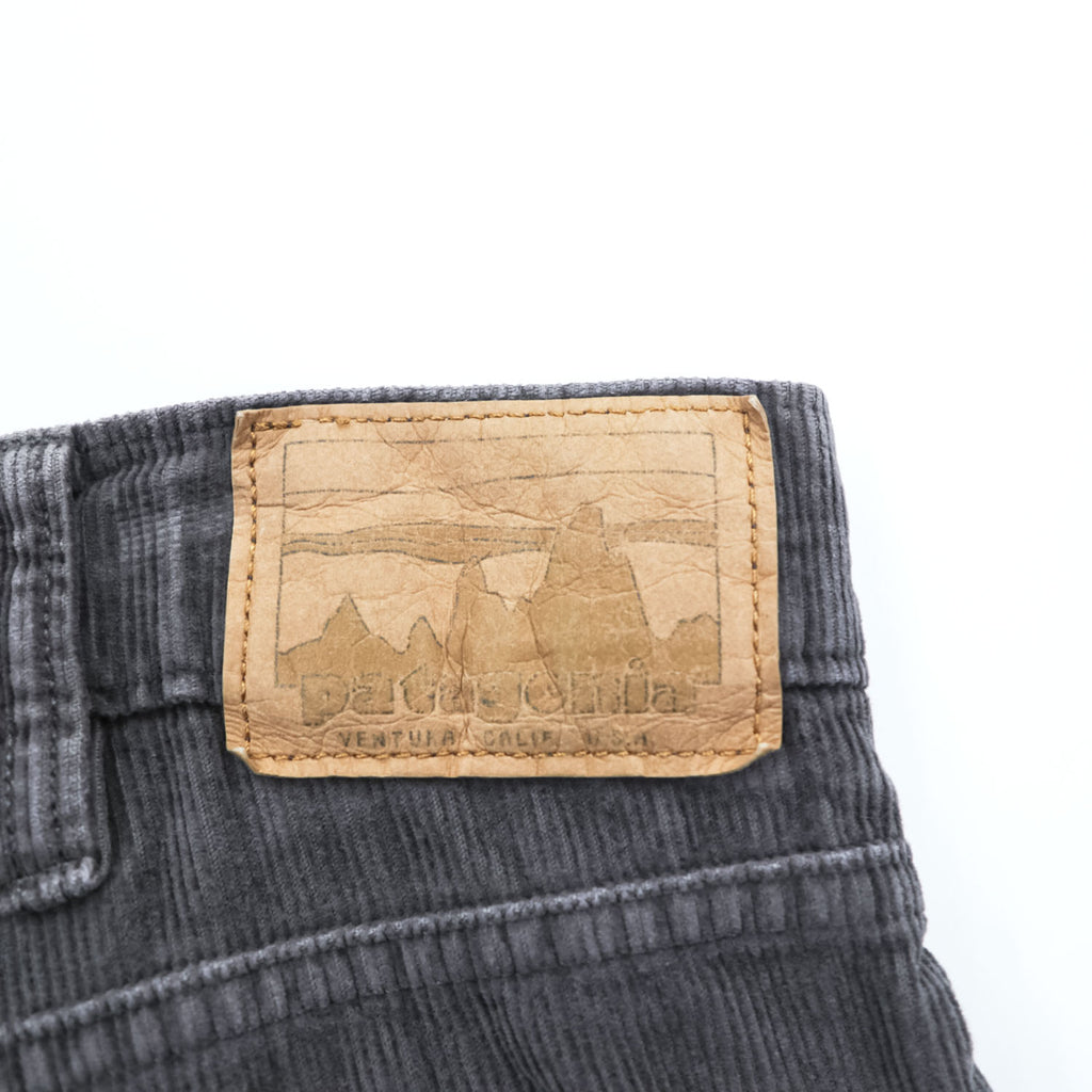 Patagonia Corduroy Pants Charcoal Gray Organic Cotton Straight Leg 36x32 Made in Sri Lanka