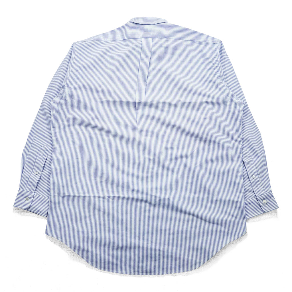 Ralph Lauren 90年代 YARMOUTH ヴィンテージ 長袖 ボタンダウンシャツ XL ブルー ホワイト オックスフォード ストライプ スモールポニー ロゴ 刺繍 ジャマイカ製