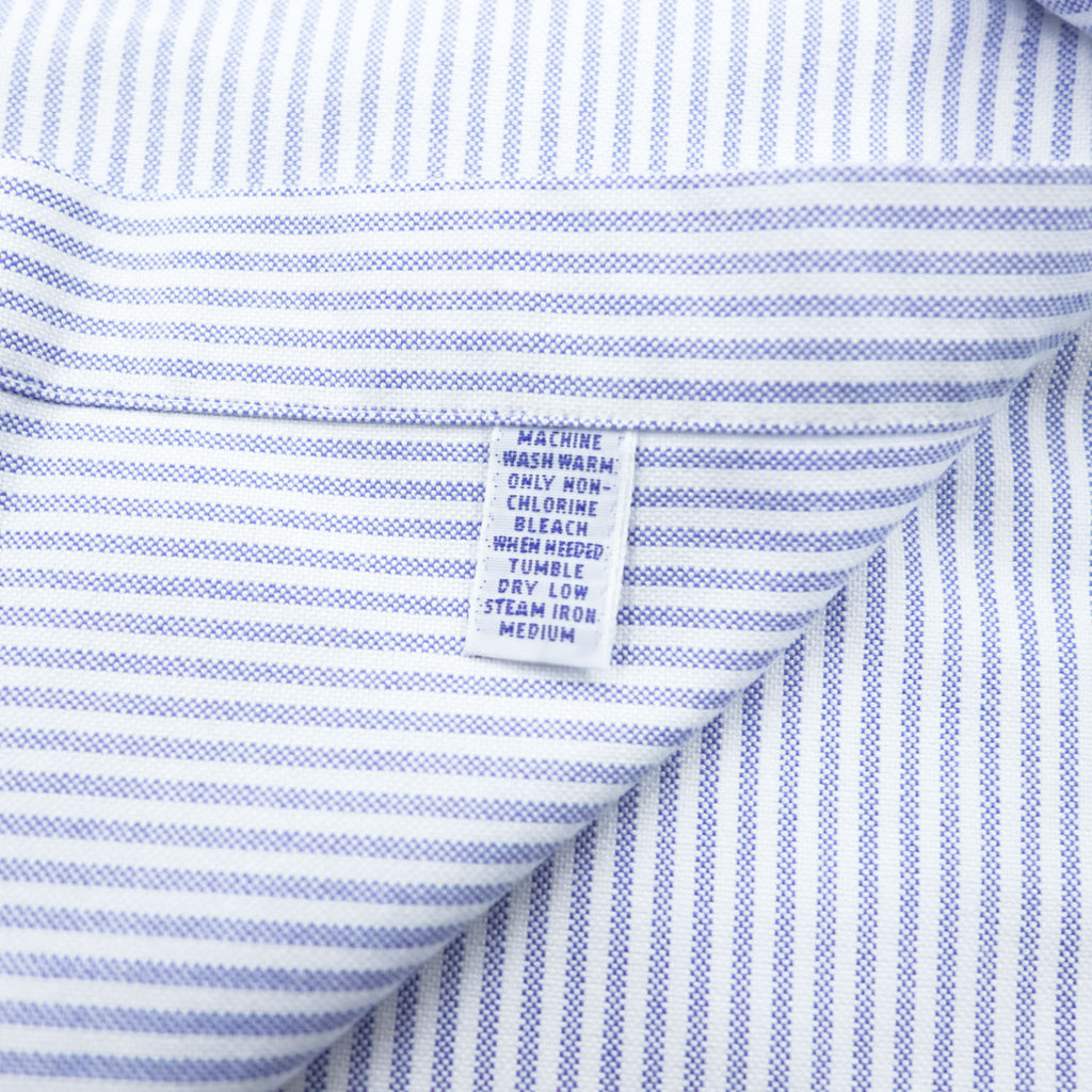 Ralph Lauren 90年代 YARMOUTH ヴィンテージ 長袖 ボタンダウンシャツ XL ブルー ホワイト オックスフォード ストライプ スモールポニー ロゴ 刺繍 ジャマイカ製