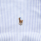 Ralph Lauren 90年代 YARMOUTH ヴィンテージ 長袖 ボタンダウンシャツ XL ブルー ホワイト オックスフォード ストライプ スモールポニー ロゴ 刺繍 ジャマイカ製