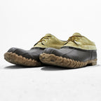 Danner Low Duck Shoes Duck Boots Beige Canvas Brown Rubber Steel Shank Made in Thailand US 10 D